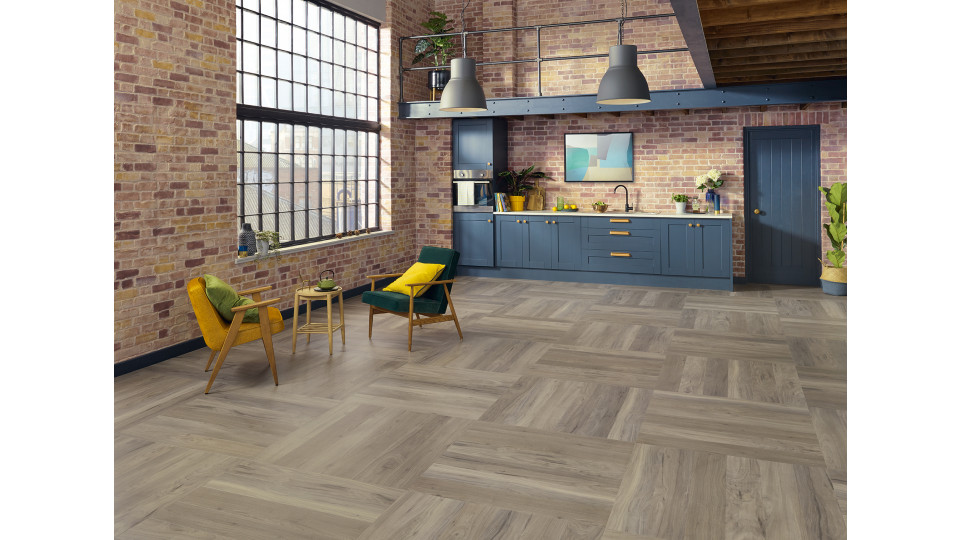 Designflooring Bleached Grey Walnut Vízálló LVT - Vinyl padló